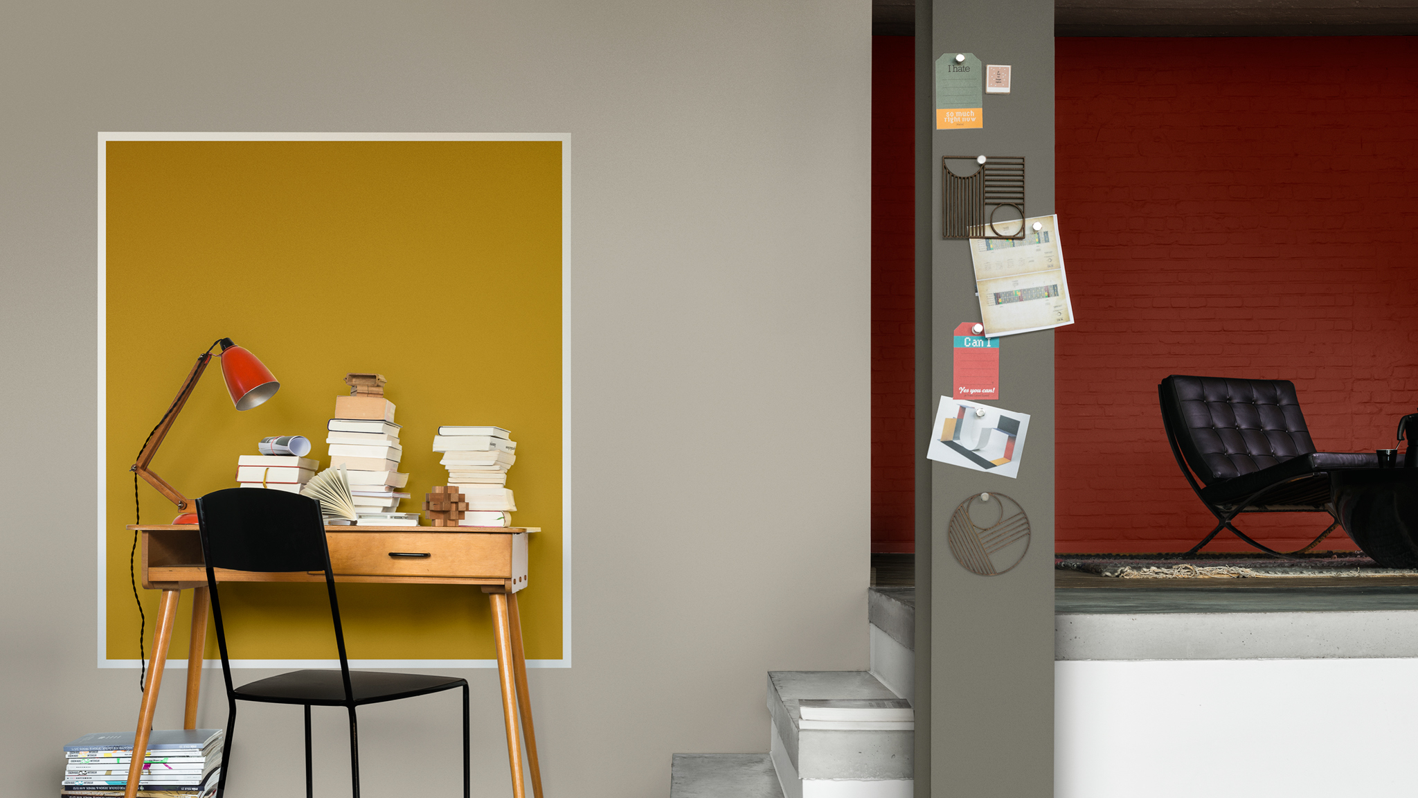 Espacio de trabajo con bloque de color Delimitá tu espacio de trabajo con un bloque de color.