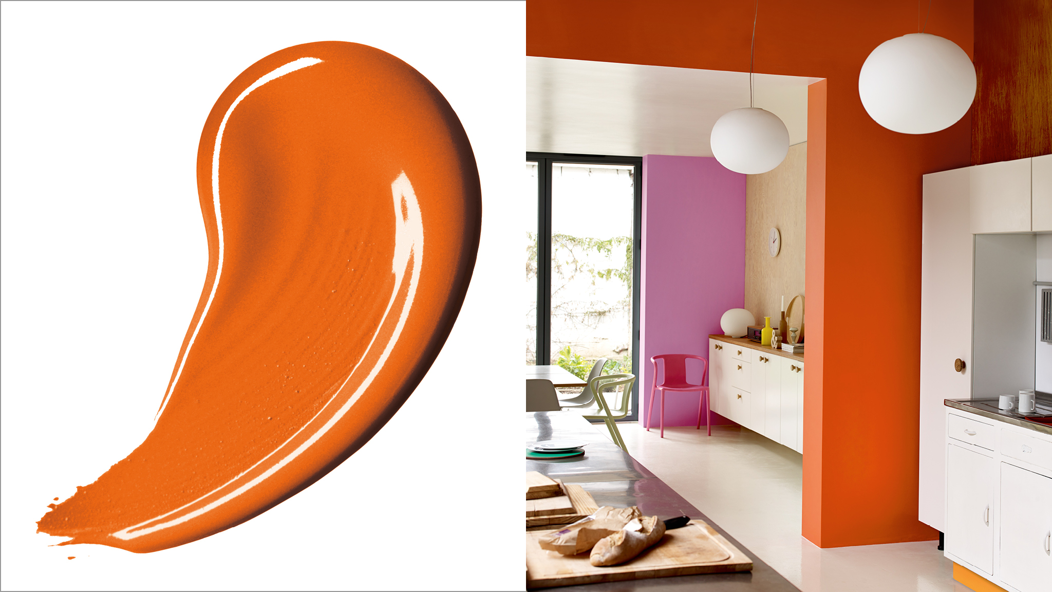 Crea un hogar feliz con el naranja El naranja rebosa vitalidad. Si pintás las paredes de este color, darás de inmediato la sensación de un hogar alegre y animado.