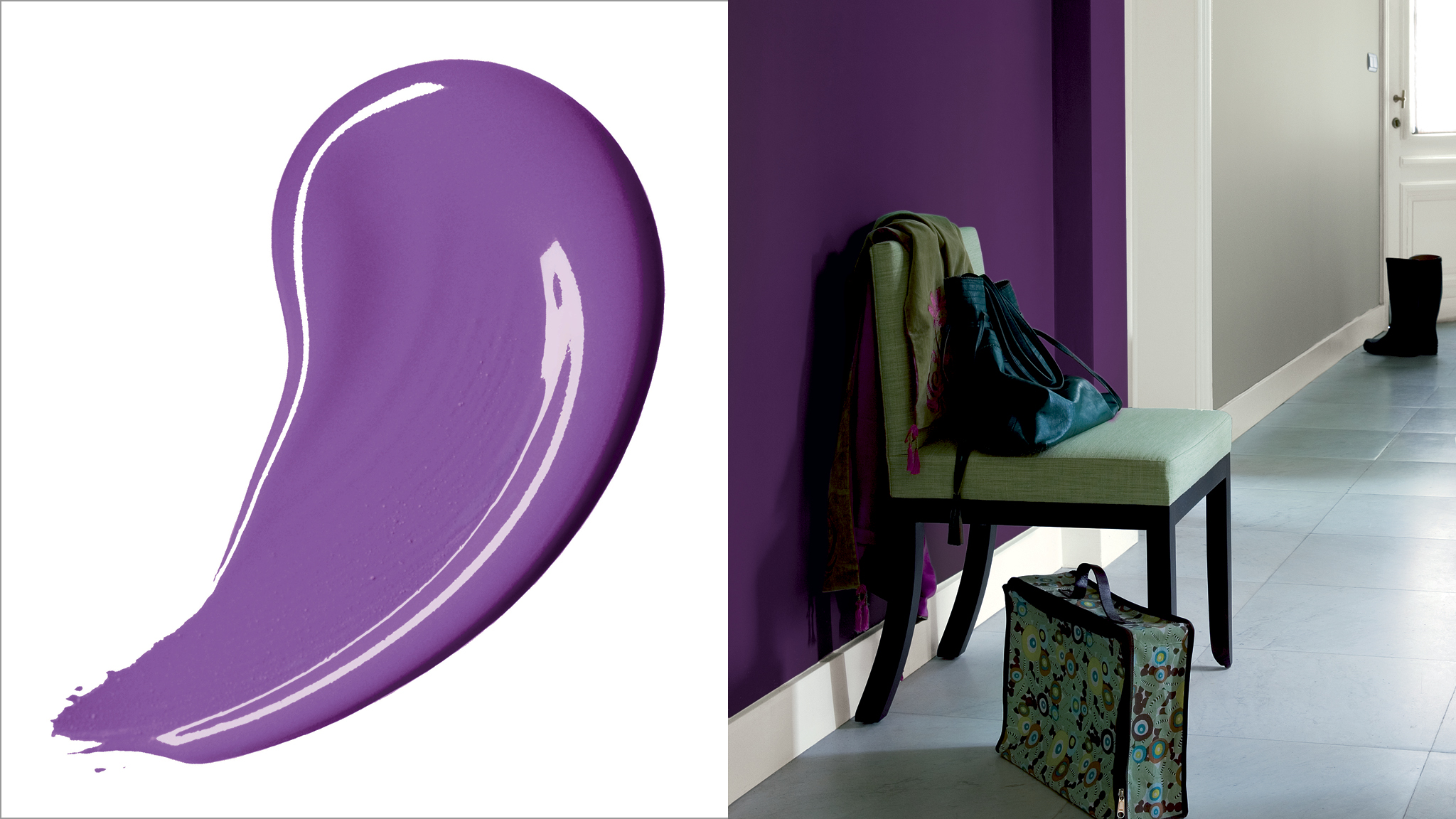 Marca tu estilo con un morado intenso La intensidad de los tonos morados irradia confianza y seguridad en uno mismo, aunque funciona mejor como destaque que como color para pintar toda una superficie.