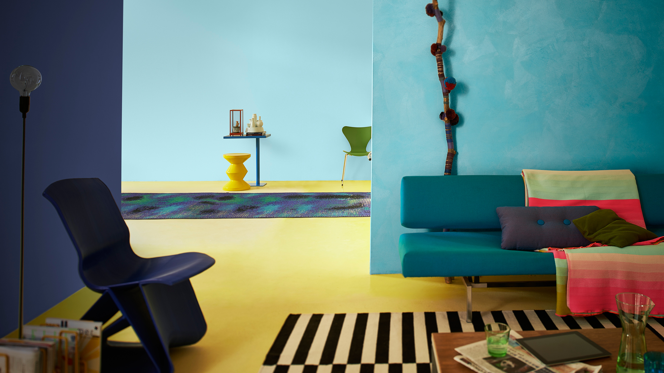 Un colorido living azul Si de naturaleza te atraen los interiores elegantes y sencillos, puede que un esquema de color único sea lo que más te conviene. Los esquemas de color único son una opción de bajo riesgo, pero si solo utilizás un color, es importante elegirlo bien.