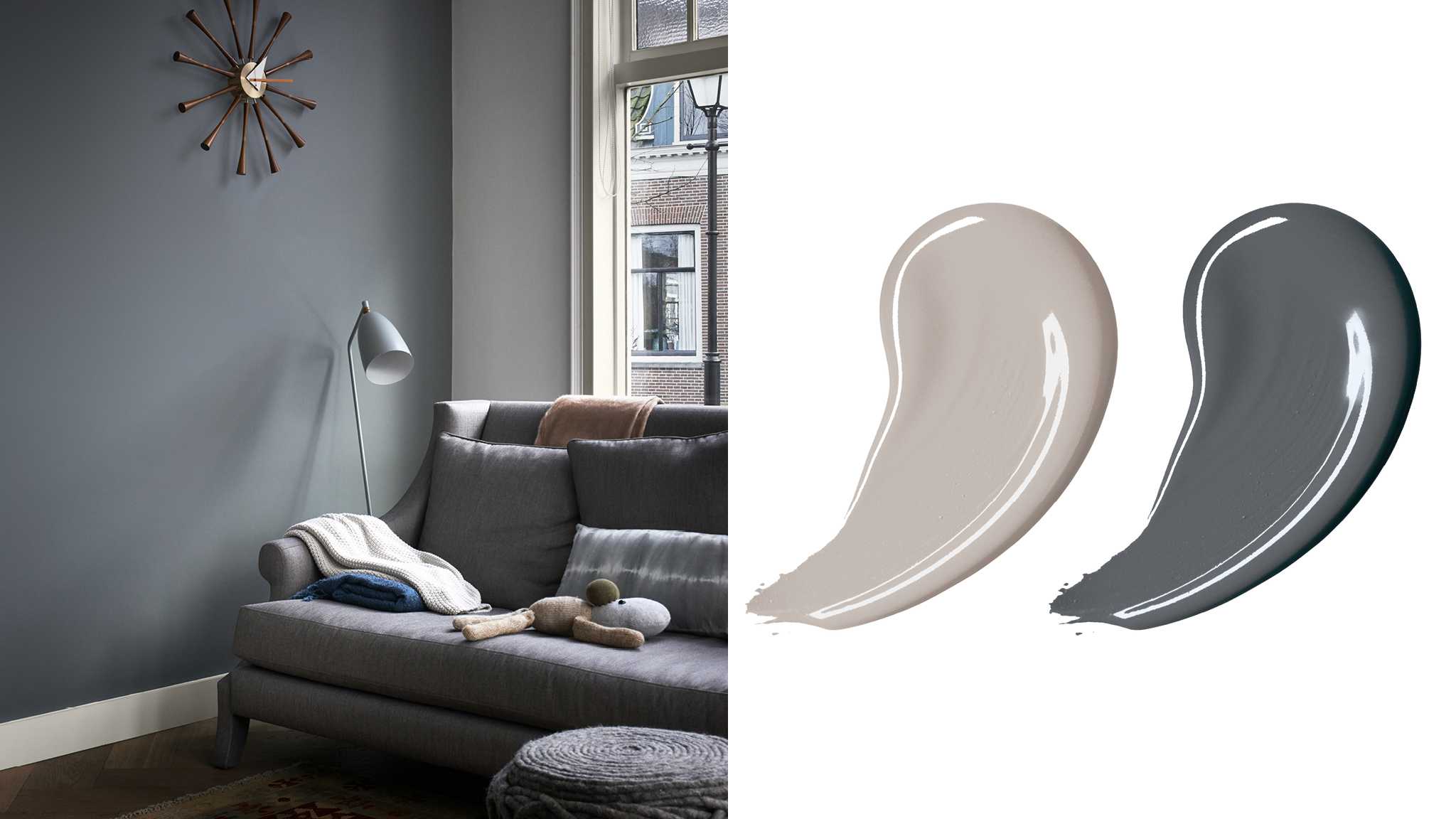 Una combinacion de grises con estilo El gris oscuro es una elección elegante y dará sensación de relax en tu hogar si lo combinás con un tono más claro.