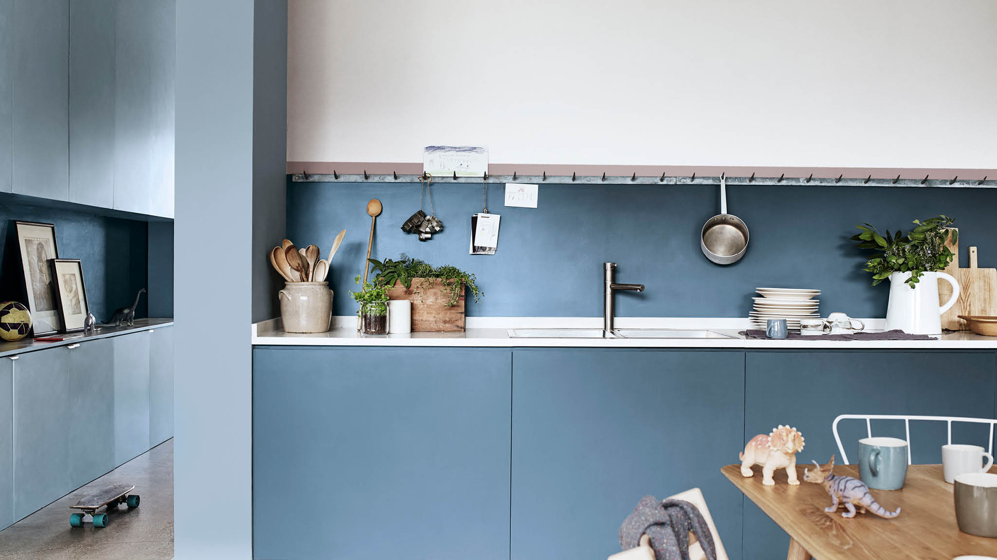 Cocina azul y blanca Cocina azul y blanca